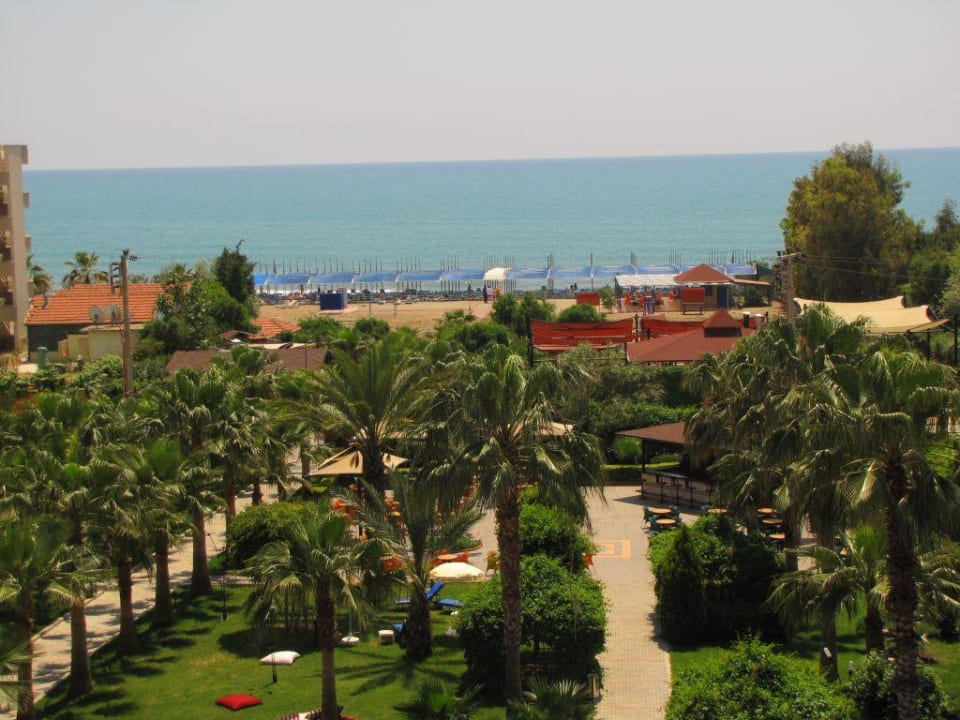 Aussicht Richtung Meer aus dem Hotel Hotel Royal Garden Beach
