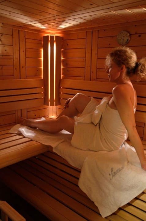 Sauna im Aussenbereich Apartmenthaus Liubas Insel