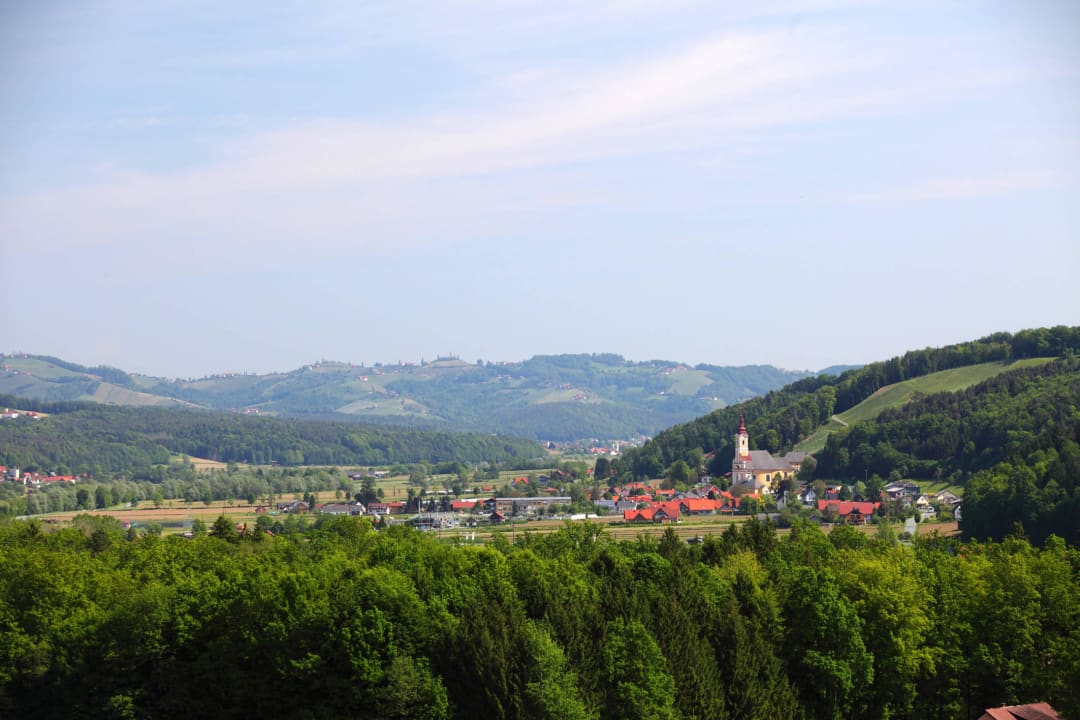Aussicht auf St. Johann und Kitzeck Gasthof zum Moosmann - Familie Pachernigg