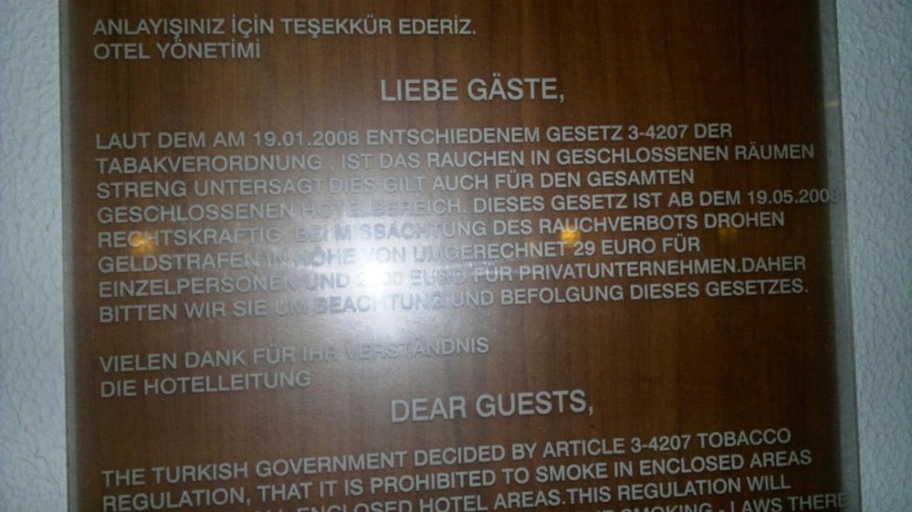 Info-Tafeln Sunis Evren Beach Resort Hotel & Spa