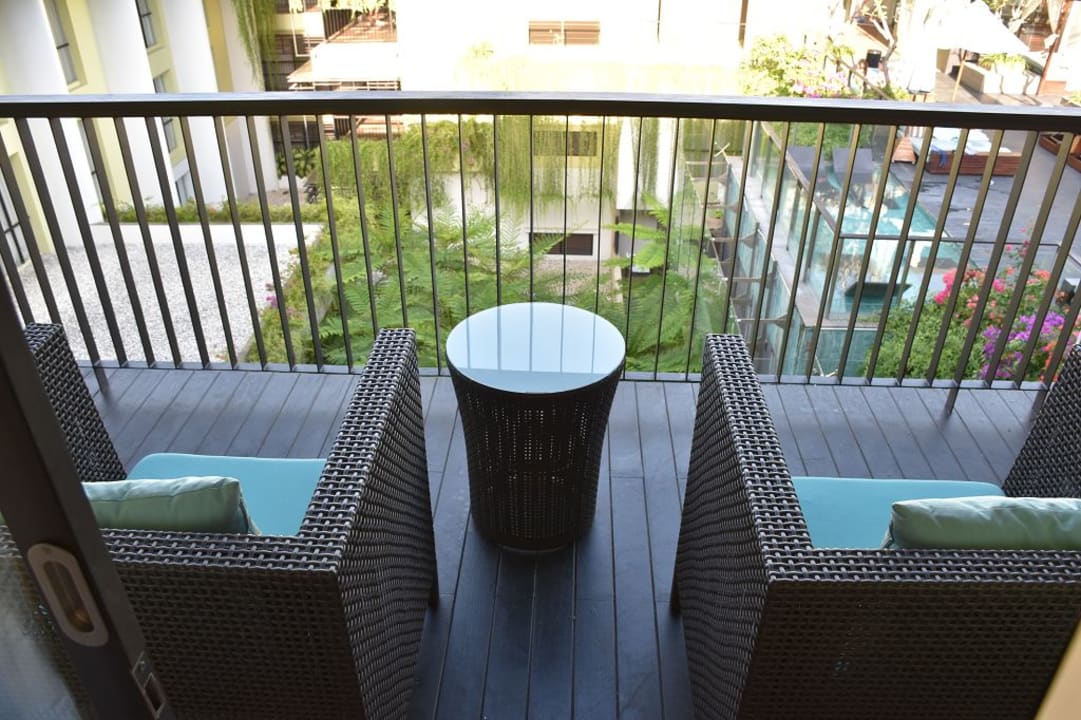Balkon, zweites Zimmer Hotel Mercure Bali Legian