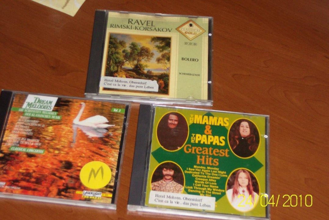 CD's auf dem Zimmer Hotel Mohren