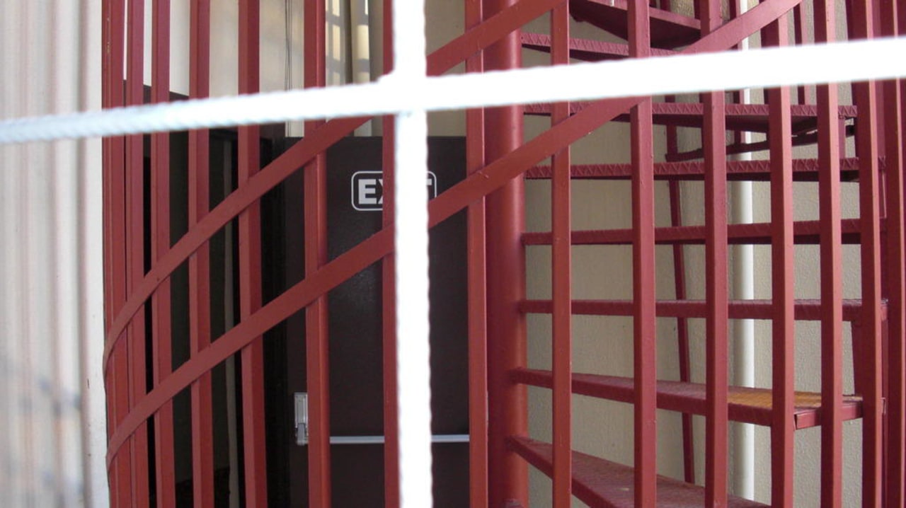 Balkonaussicht auf die Feuertreppe Hotel Aslan City Kleopatra