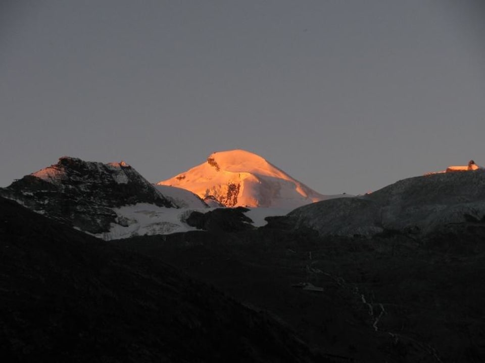 Sonnenaufgang am Allalinhorn Hotel Europa