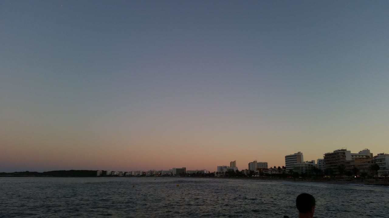 Abends am strand Hostel Los Alamos