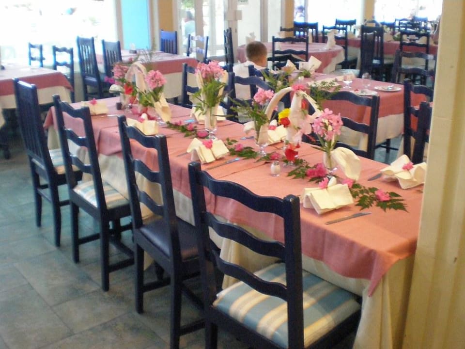 Unser Tisch beim Mittag- und Abendessen Houda Golf & Beach Club