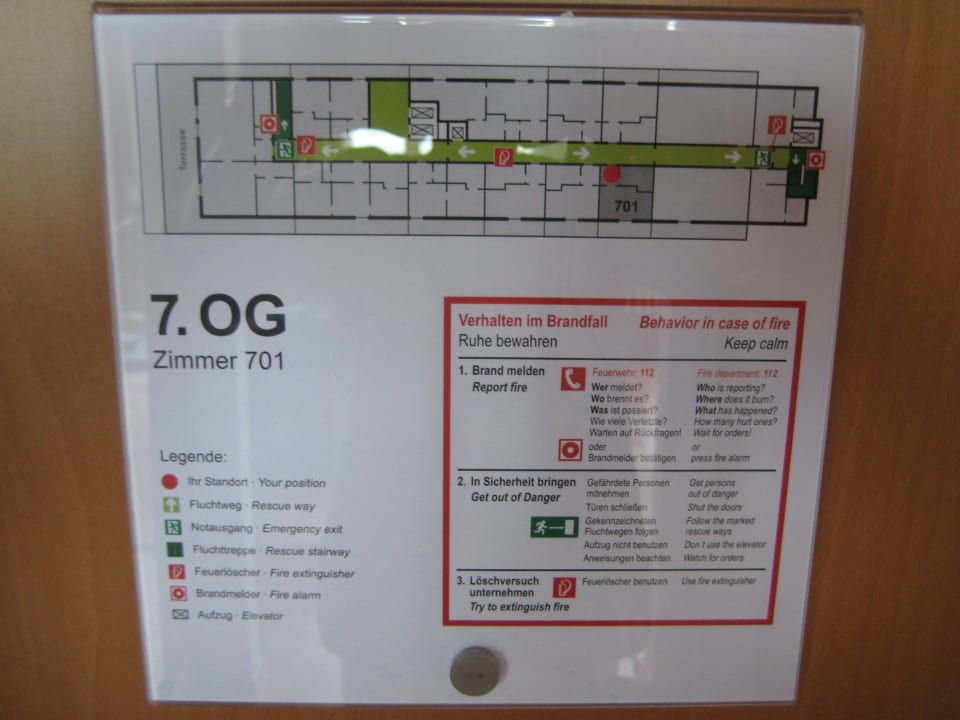 Flucht- und Rettungsplan ATLANTIC Hotel Wilhelmshaven