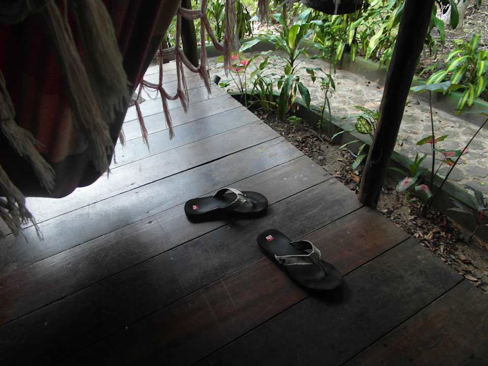 Anhängen in der Hängematte Amazon Village Lodge