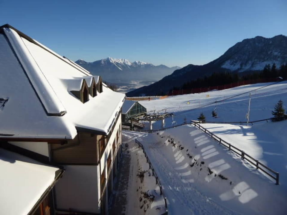 Blick aus unserem Fenster zum Sessellift Sonnleitn Aldiana Club Schlanitzen Alm