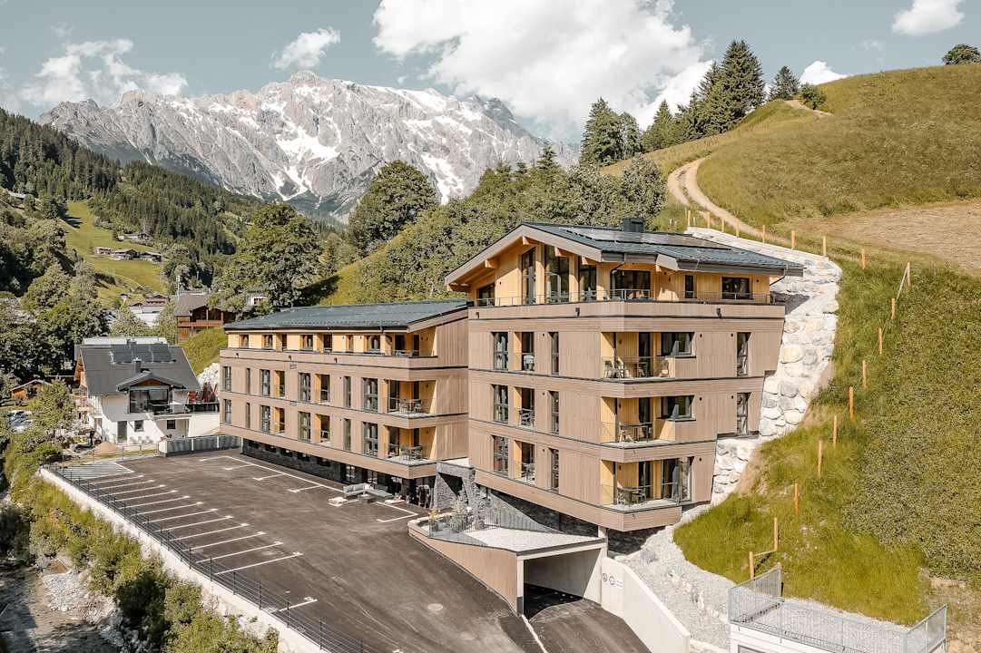 Außenansicht AlpenParks Wildbach Lodge Hochkönig