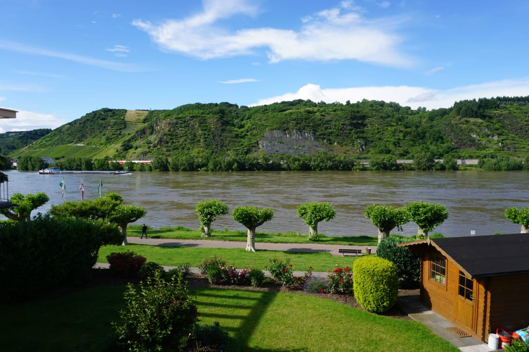 Blick vom Balkon Hotel Villa am Rhein