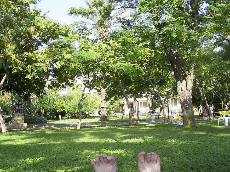 Blick durch den Garten zum Komplex 2000 Labranda Alantur Resort