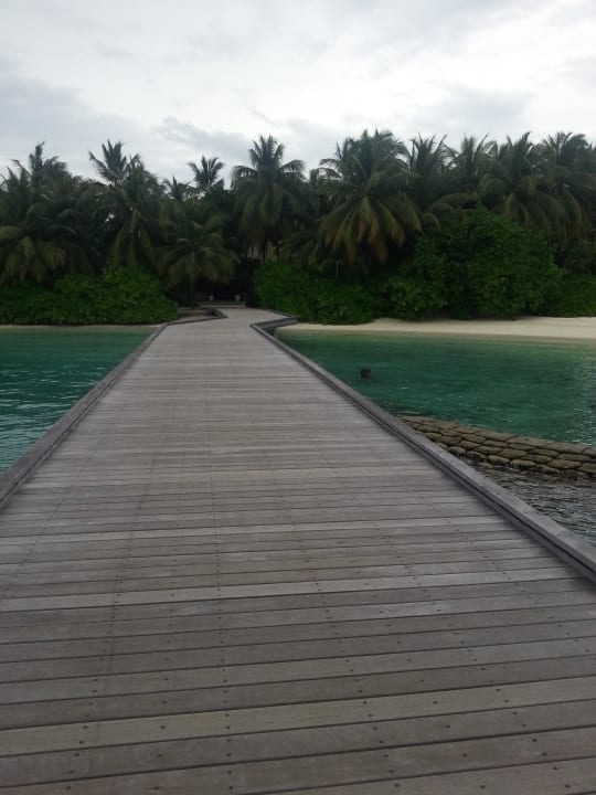 Auf dem Weg vom Boot zur Rezeption Kuramathi Maldives
