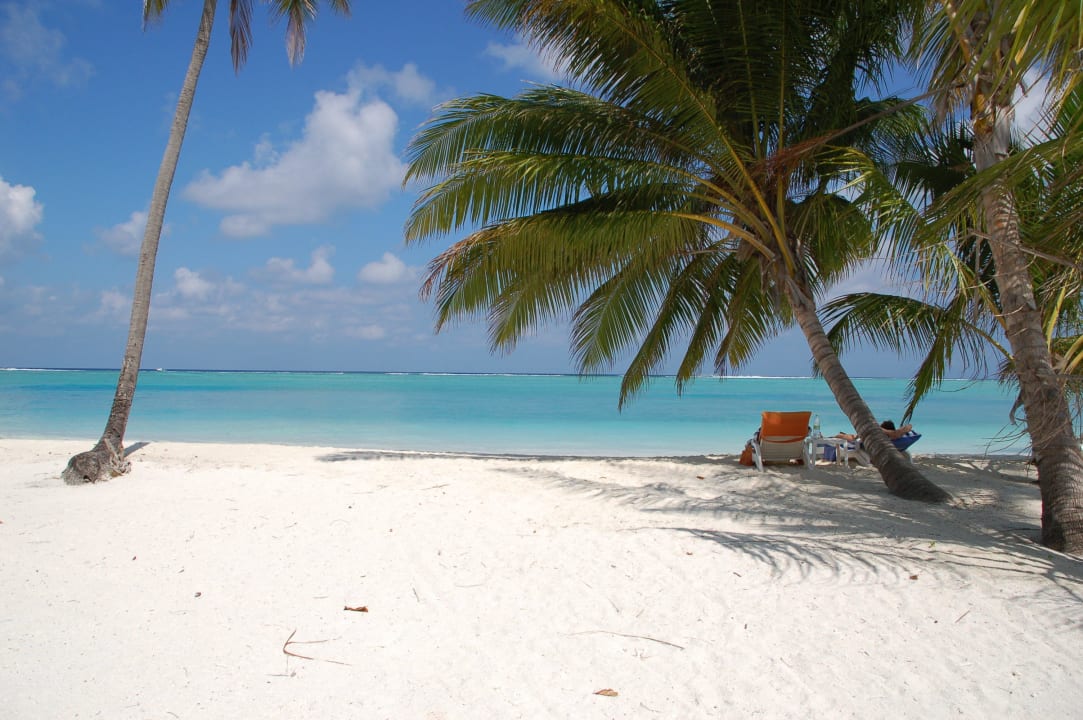 Blick von der Terrasse Meeru Maldives Resort Island