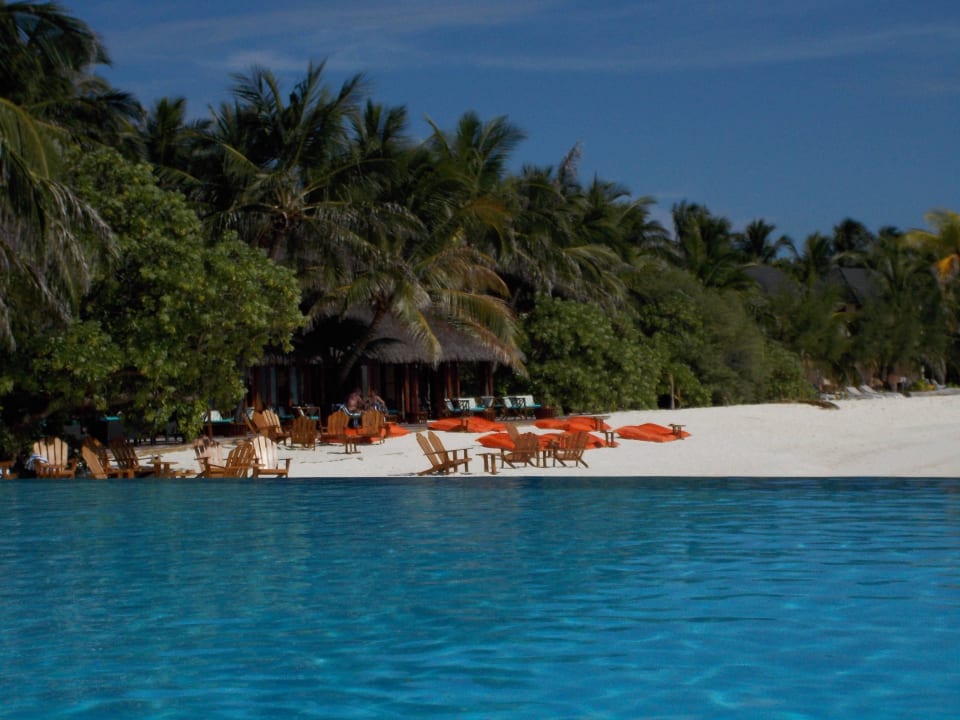 Blick vom Pool zur Bar Summer Island Maldives
