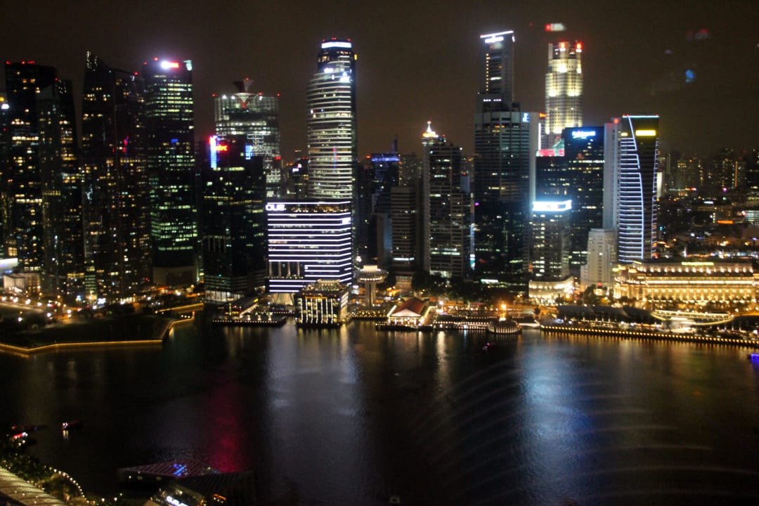 Ausblick vom Zimmer Marina Bay Sands