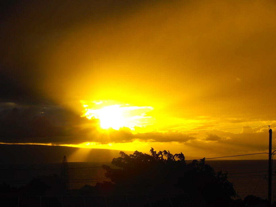 Sunset vom Balkon Hotel House of Fountains