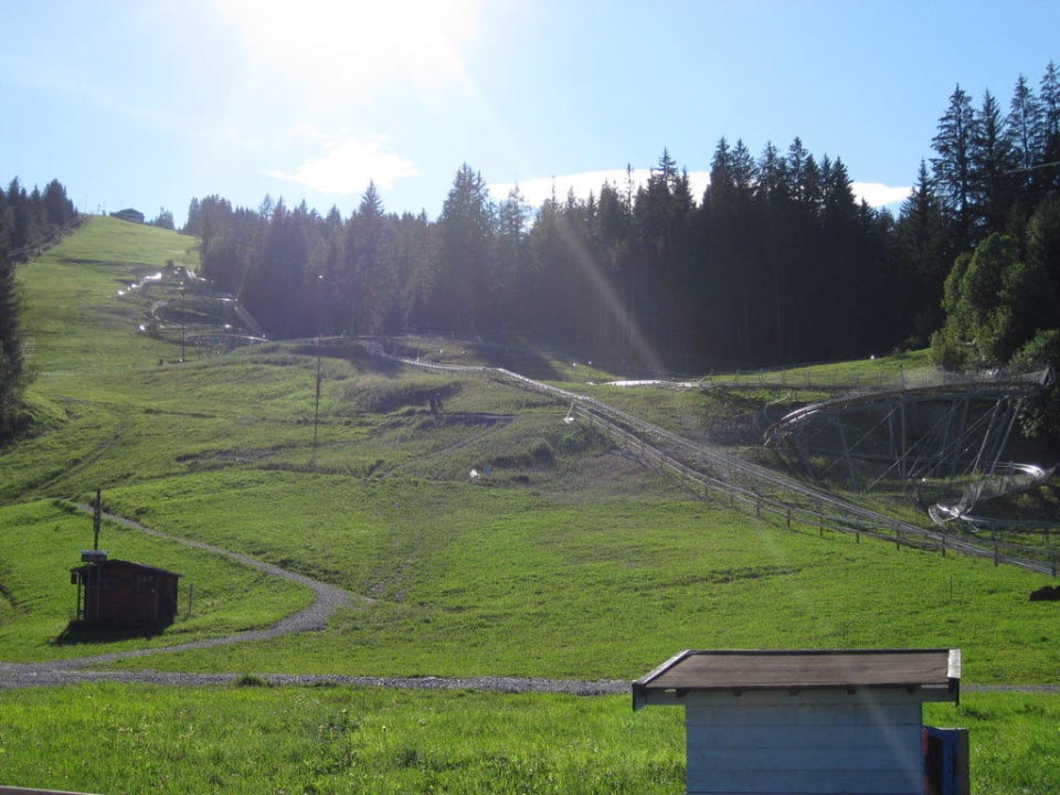 Schöner Ausblick zur Sommerrodelbahn Almdorf Flachau