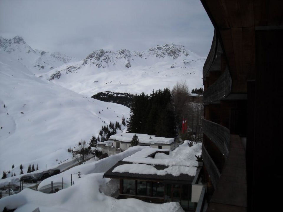 Blick vom Balkon The Grand Arosa Pop-up Hotel