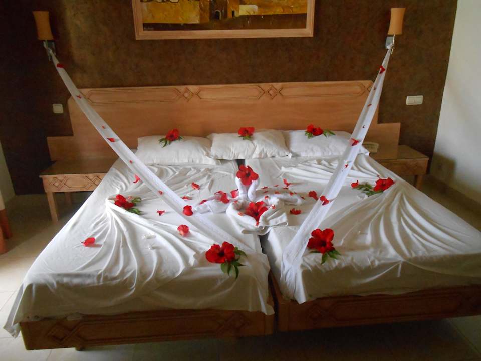 Liebevoll gemachtes Bett Mahdia Beach & Aquapark