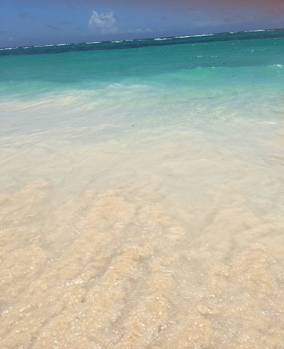 Kein Effekt- orgininal diese Farbe hat das Wasser! Hotel Riu Palace Bavaro