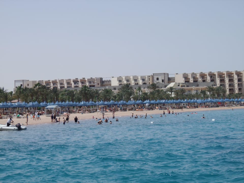 Strand vom Steg aus The Grand Hotel Hurghada