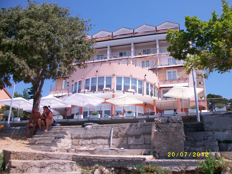 Blick vom Badeplateau Hotel Marina