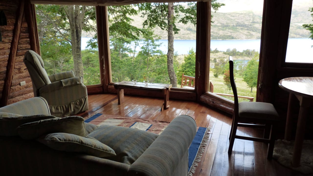 Mit Blick auf den See Hotel Mallin Colorado Ecolodge