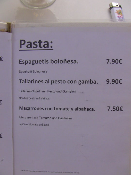 Speisekarte Salate 1 Kyrat Amarac