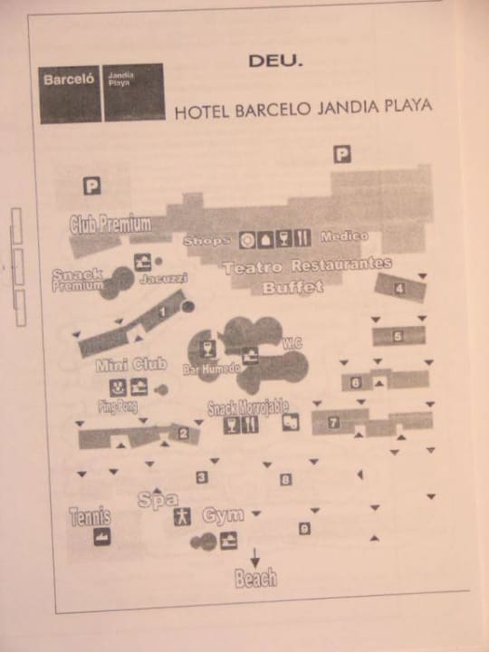 Lageplan des Hotels Occidental Jandía Playa