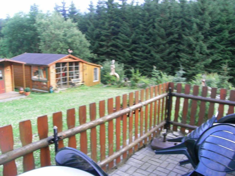 Blick von der Terrasse Pension Bodesprung