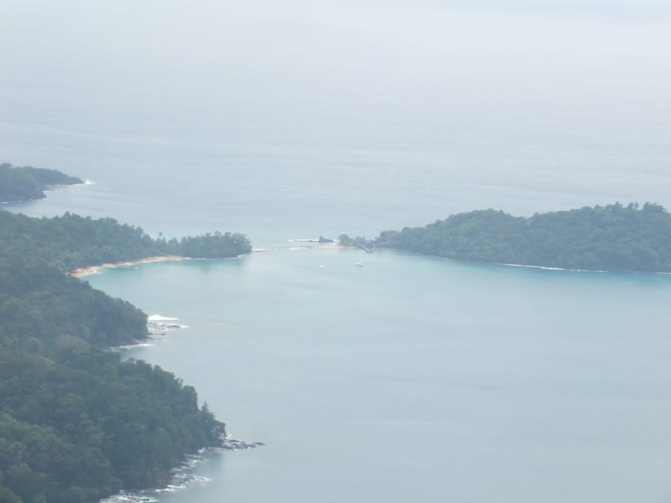 Aus dem Flieger fotografiert Hotel Bom Bom Island Resort