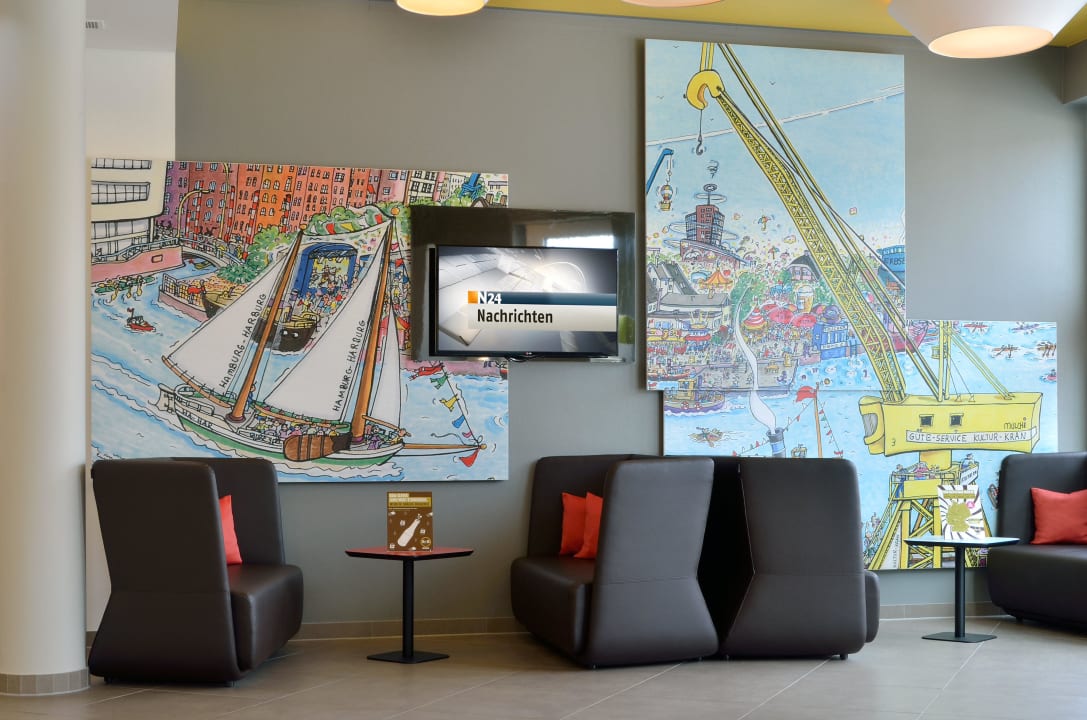 Lobby B&B Hotel Hamburg-Harburg