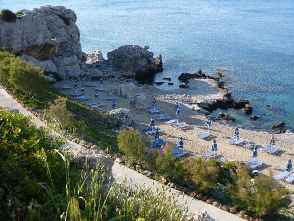 Blick auf Hotelbadebucht Hotel Kalithea Mare Palace