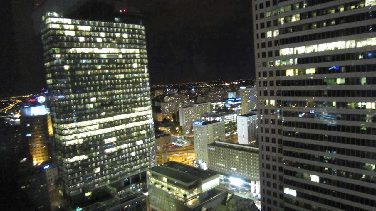 Ausblick aus dem 27. Stockwerk InterContinental Warszawa