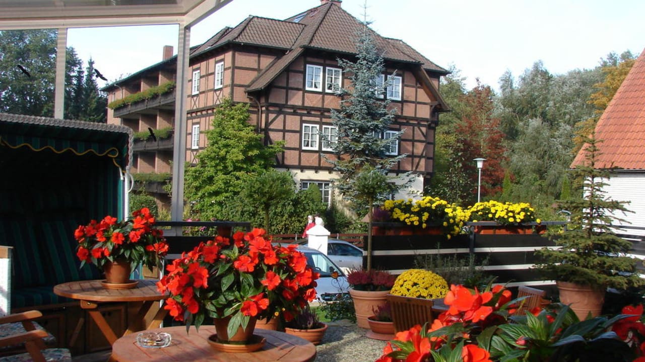 Terrassenausblick Pension Am Kurpark