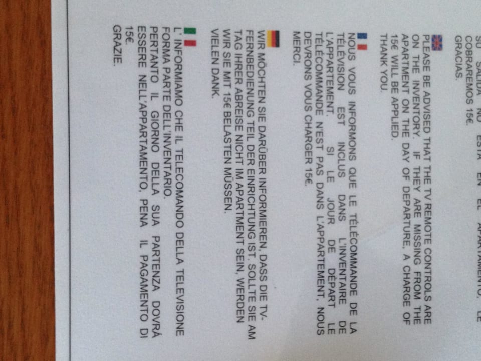 Hinweis Ona Palm Beach