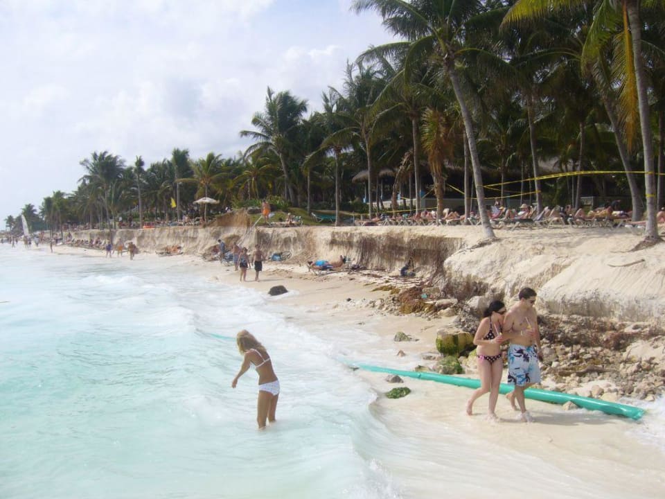 Strand mit extrem gefälle Hotel Riu Tequila