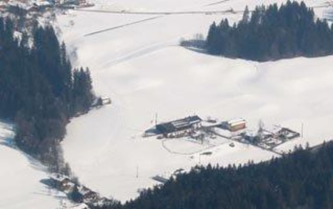 Oberachenhof from a paraglider Bauernhof Oberachenhof