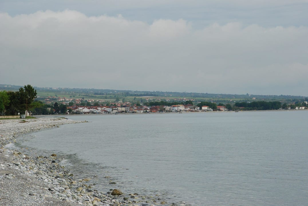 Marna plaża, w dali Leptokaria alltoura Club Hotel Poseidon Palace