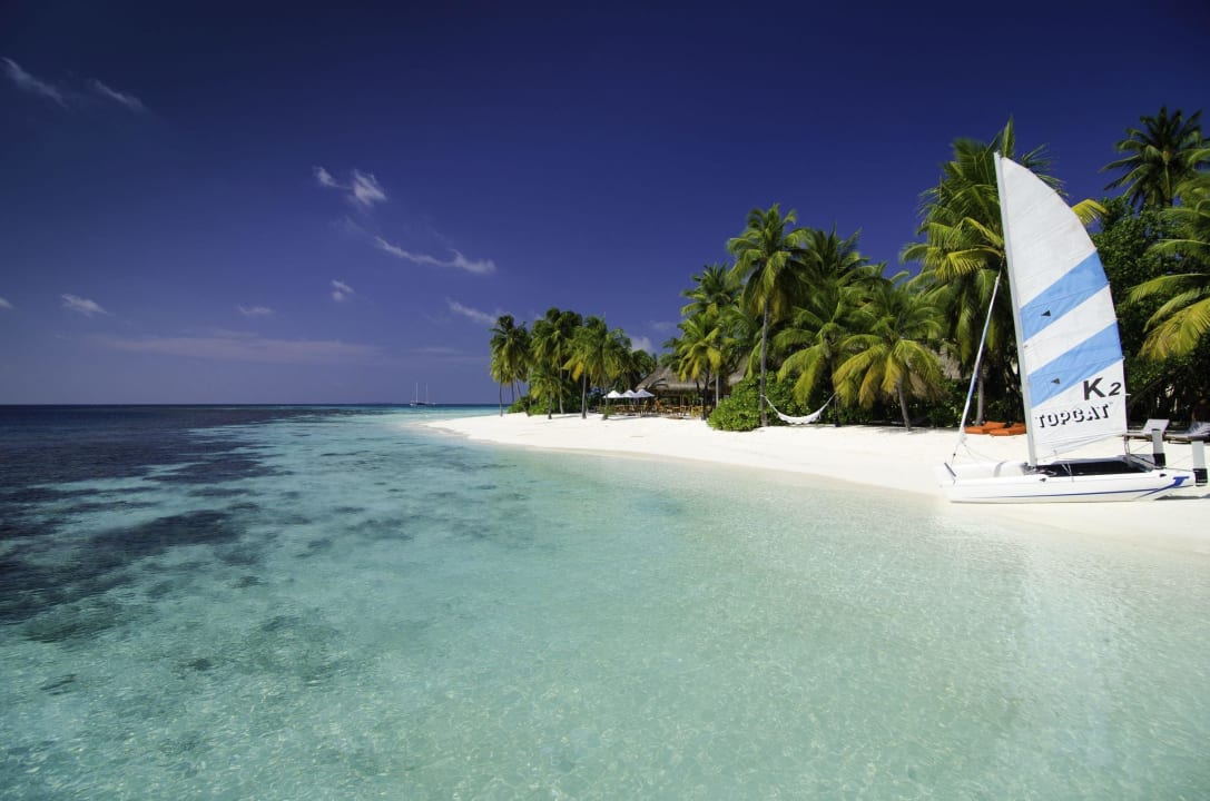 Blick aufs Paradies Mirihi Island Resort