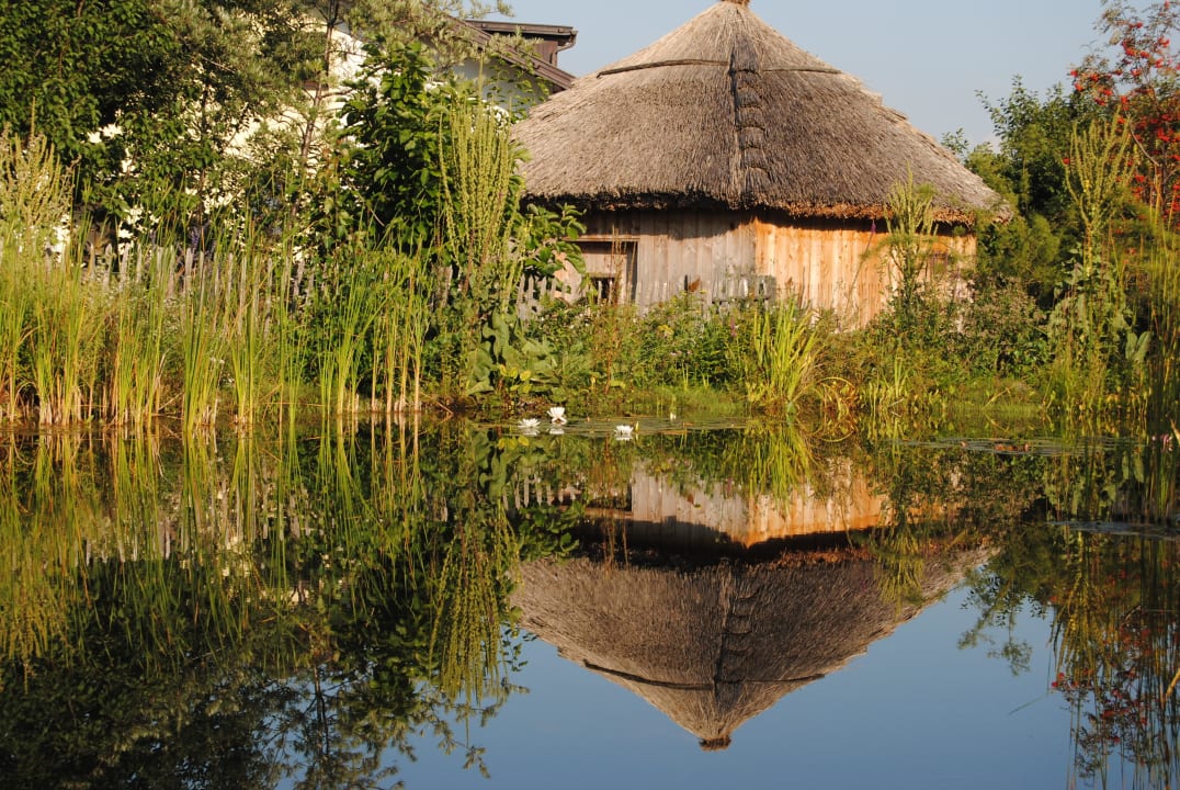 Schwimmteich mit Saunahäuschen Ferienhaus Gruber/List