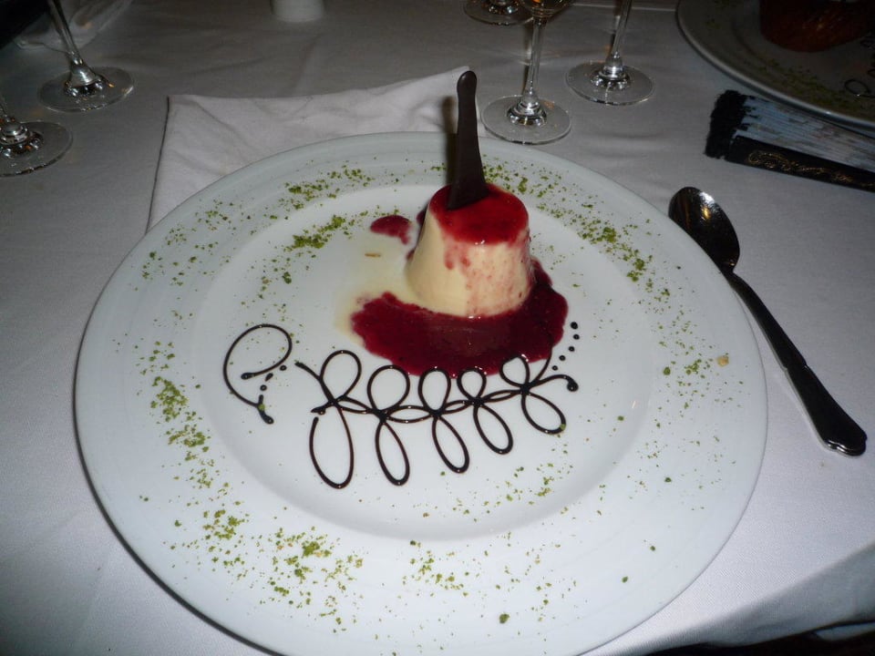 Nachspeise beim Italiener Hotel Royal Dragon