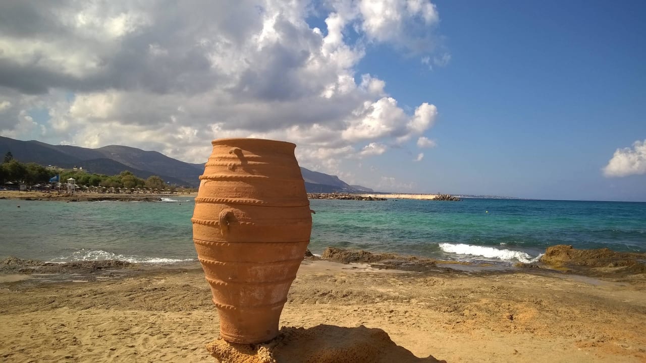 Blick auf den Strand aus Richtung Osten Phãea Cretan Malia