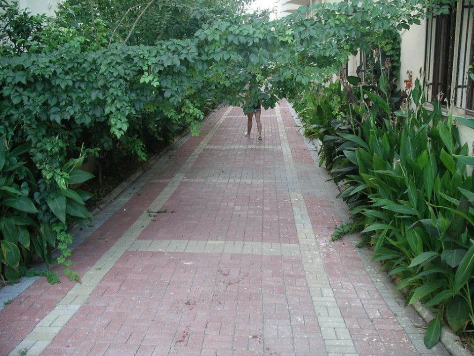 Weg zwischen den Pools Club Hotel Mirabell