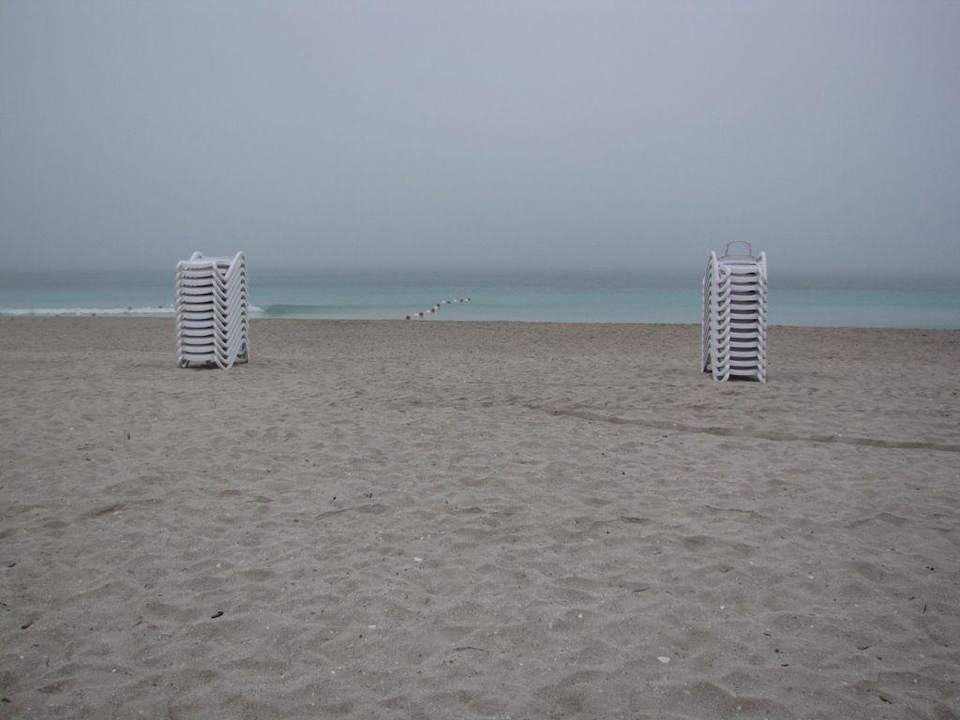 Noch alles frei - 7.00h im Nebel Iberostar Origin Laguna Azul