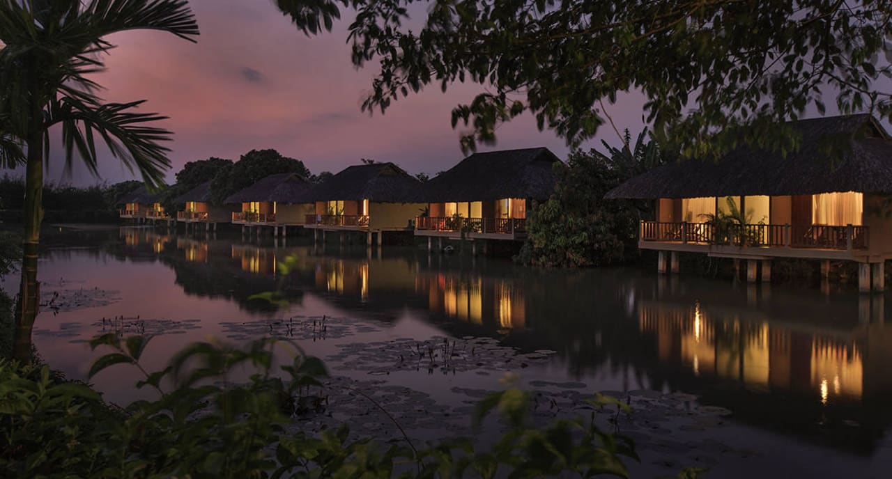 Lake view at night Mekong Riverside Boutique Resort & Spa