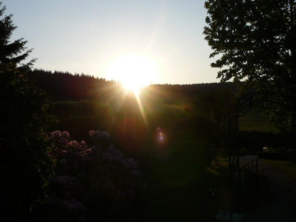 Sonnenuntergang Pension Haus Drei Tannen