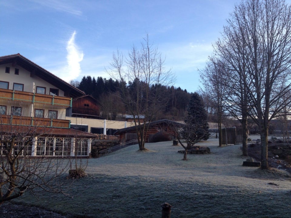 Blick vom Balkon aus Hotel Lindenwirt