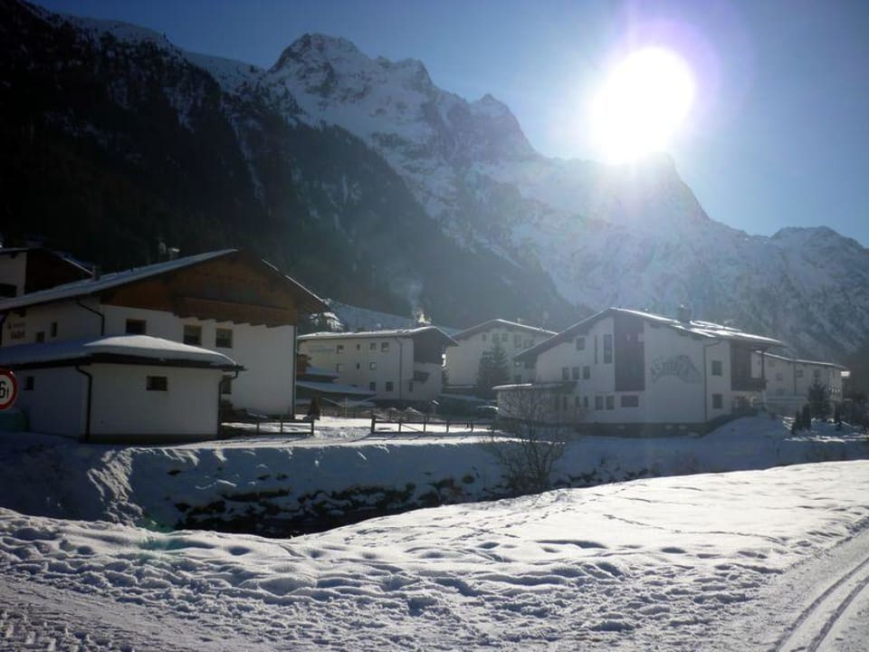 Blick in den Ortsteil Piösmes Hotel Garni Romantika